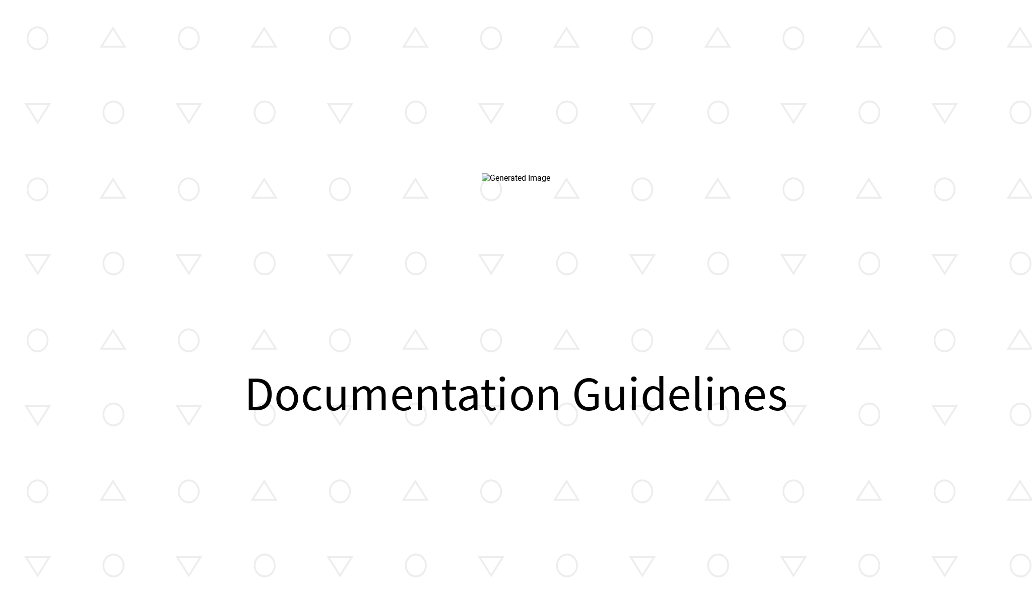 Documentation Guidelines — Creative Commons Open Source